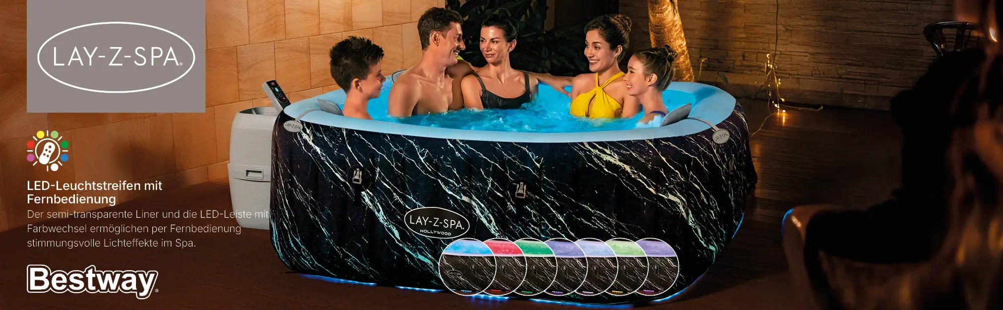 Spa gonflable 2 personnes 6 places noir — contenu détaillé 3