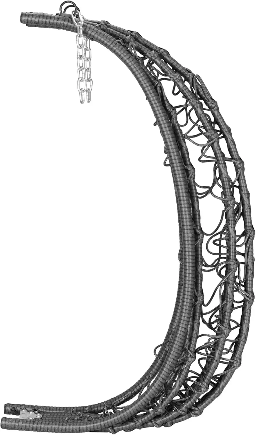 Fauteuils suspendus en métal anthracite vue 4