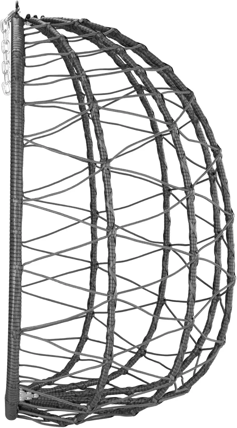 Fauteuils suspendus en métal anthracite vue 5