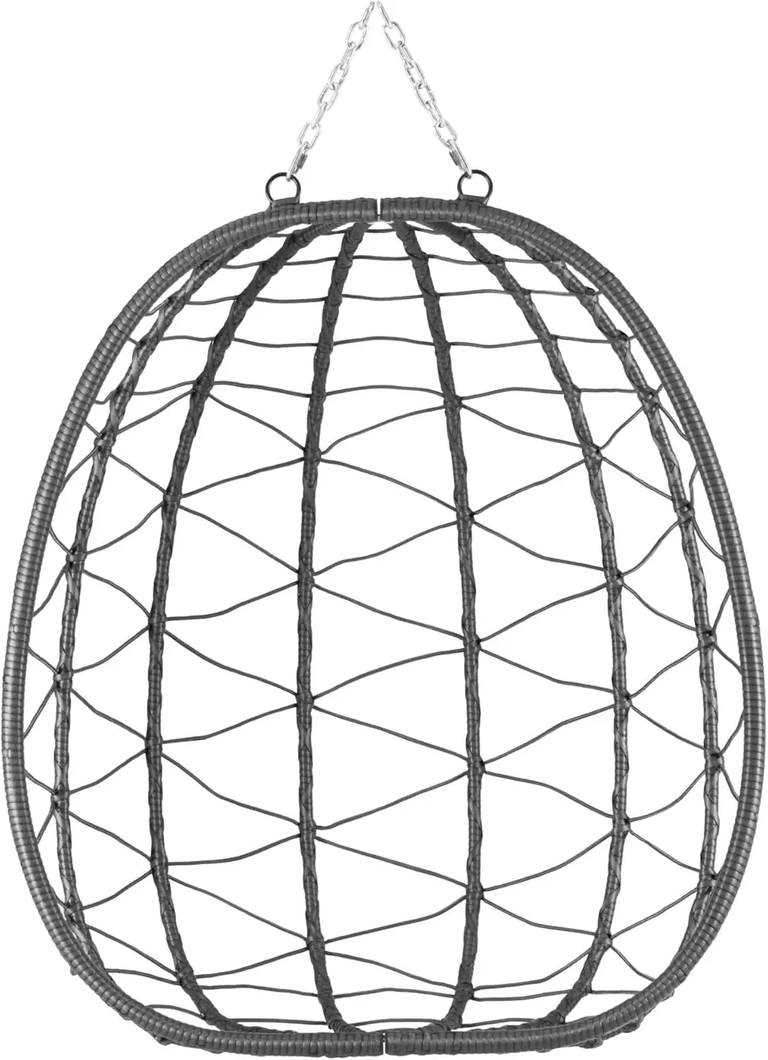 Fauteuils suspendus en métal anthracite vue 8