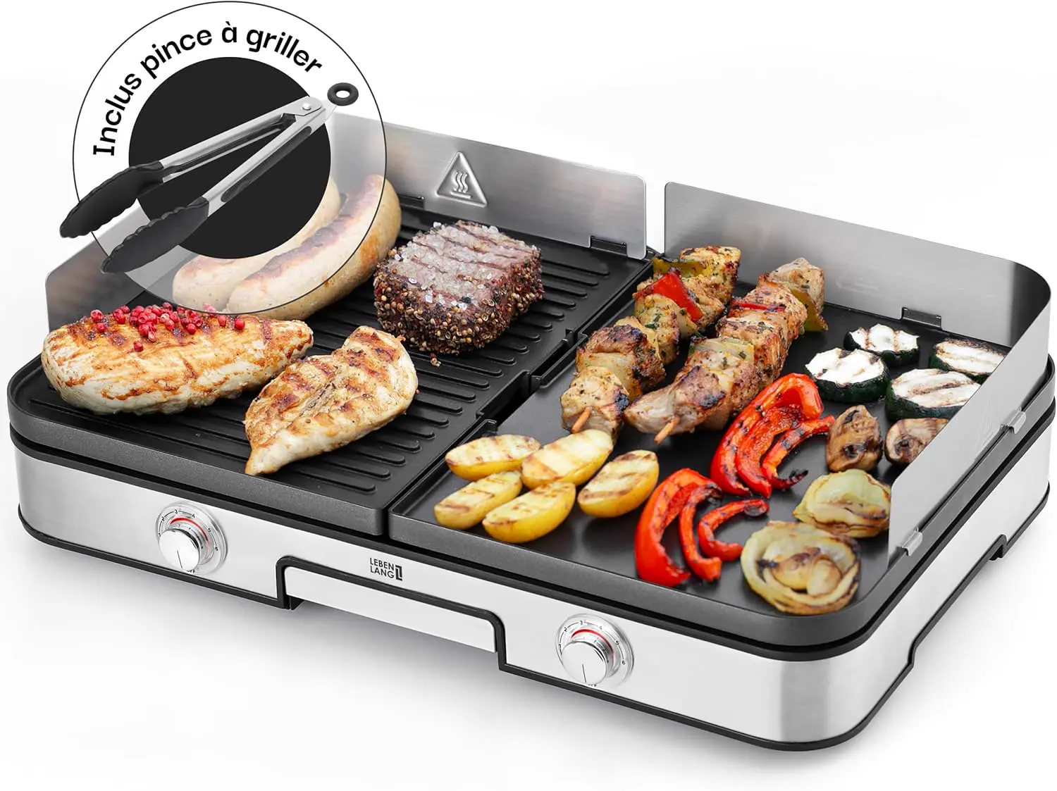 LEBENLANG 2400W Plancha électrique