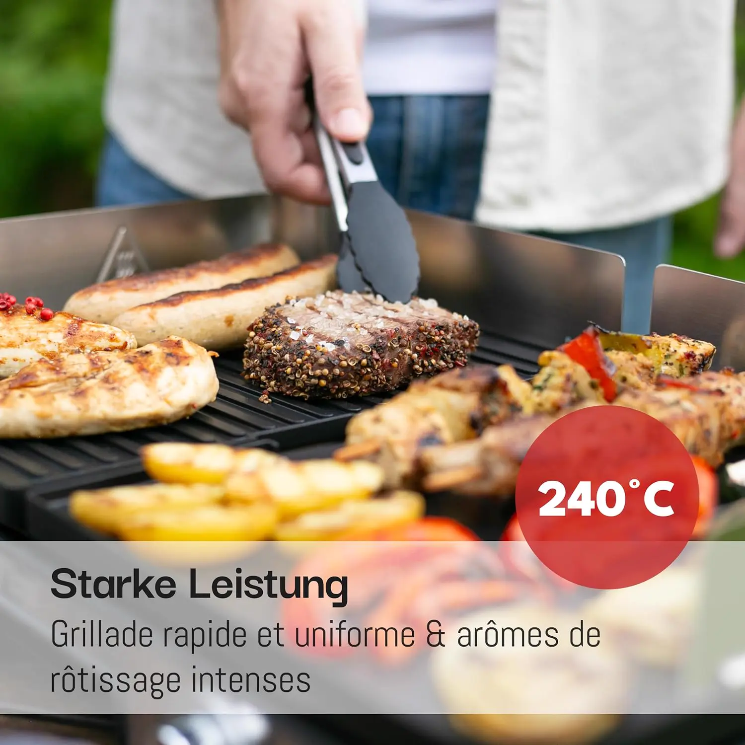 Barbecue électrique LEBENLANG 2400W Plancha électrique vue 5
