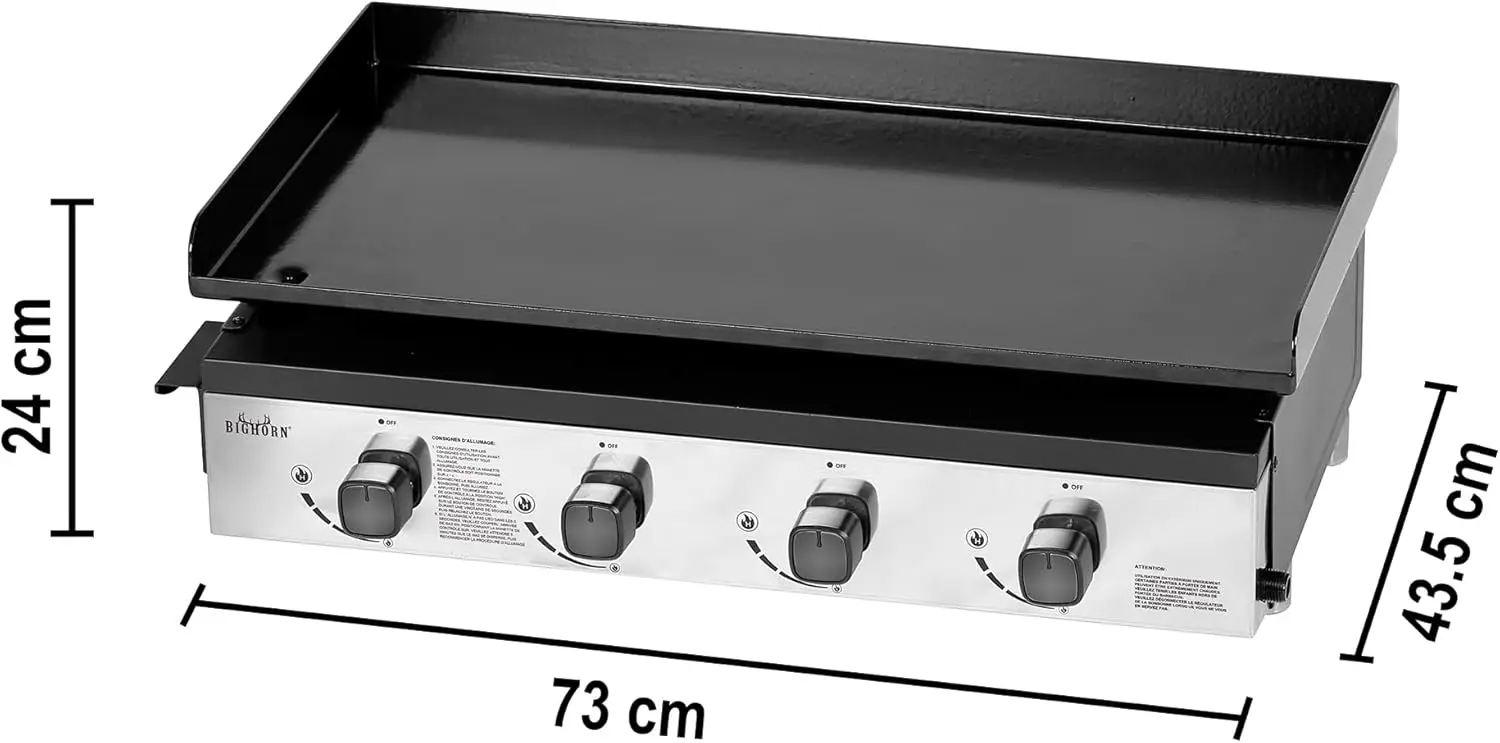 Plancha en métal noir vue 8