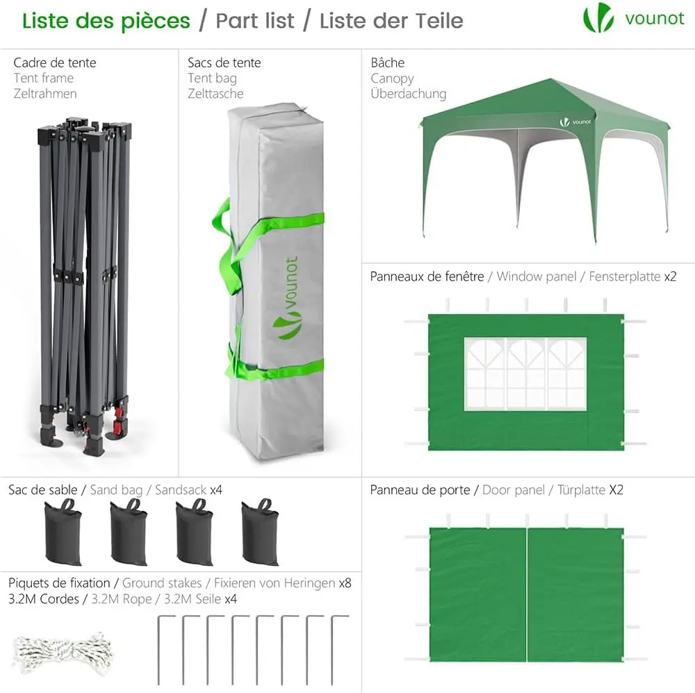 Tonnelle en métal sable 3x3 m vue 2