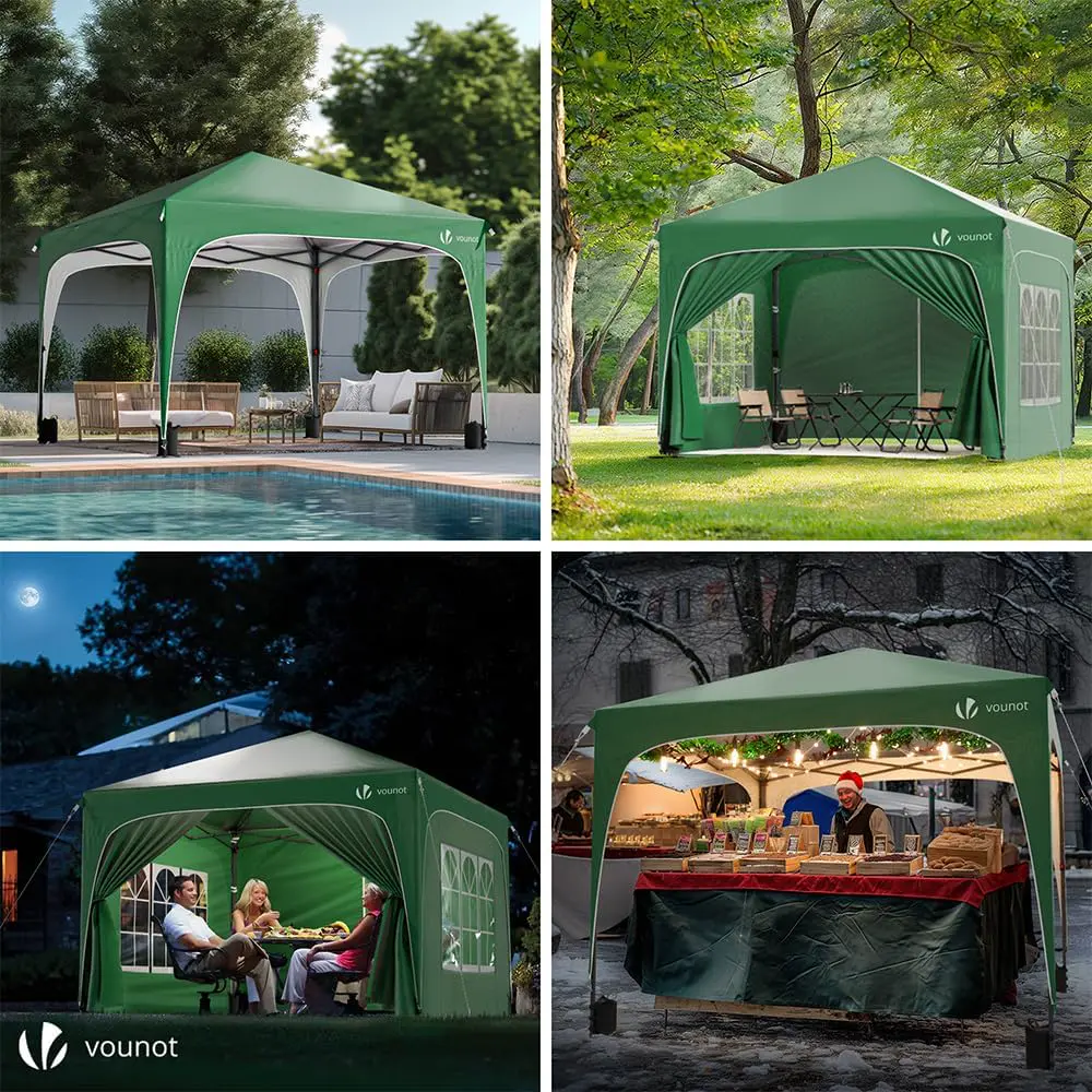 Tonnelle en métal sable 3x3 m vue 4