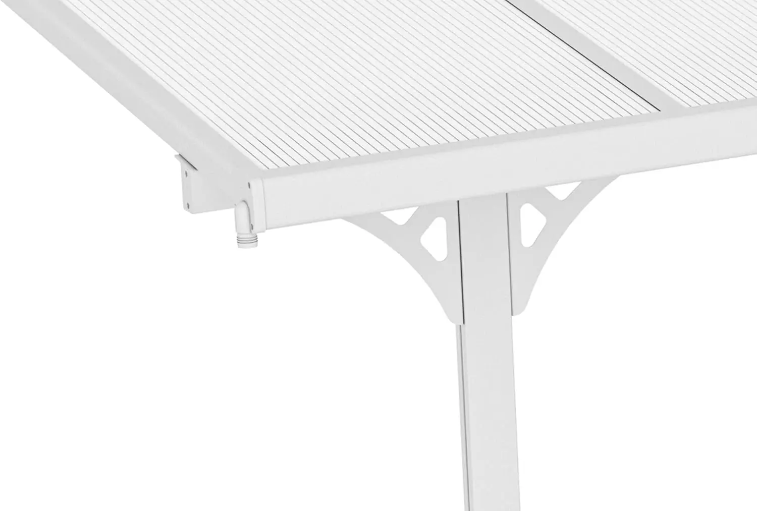 Pergola en aluminium blanc 5x3 m adossée vue 6