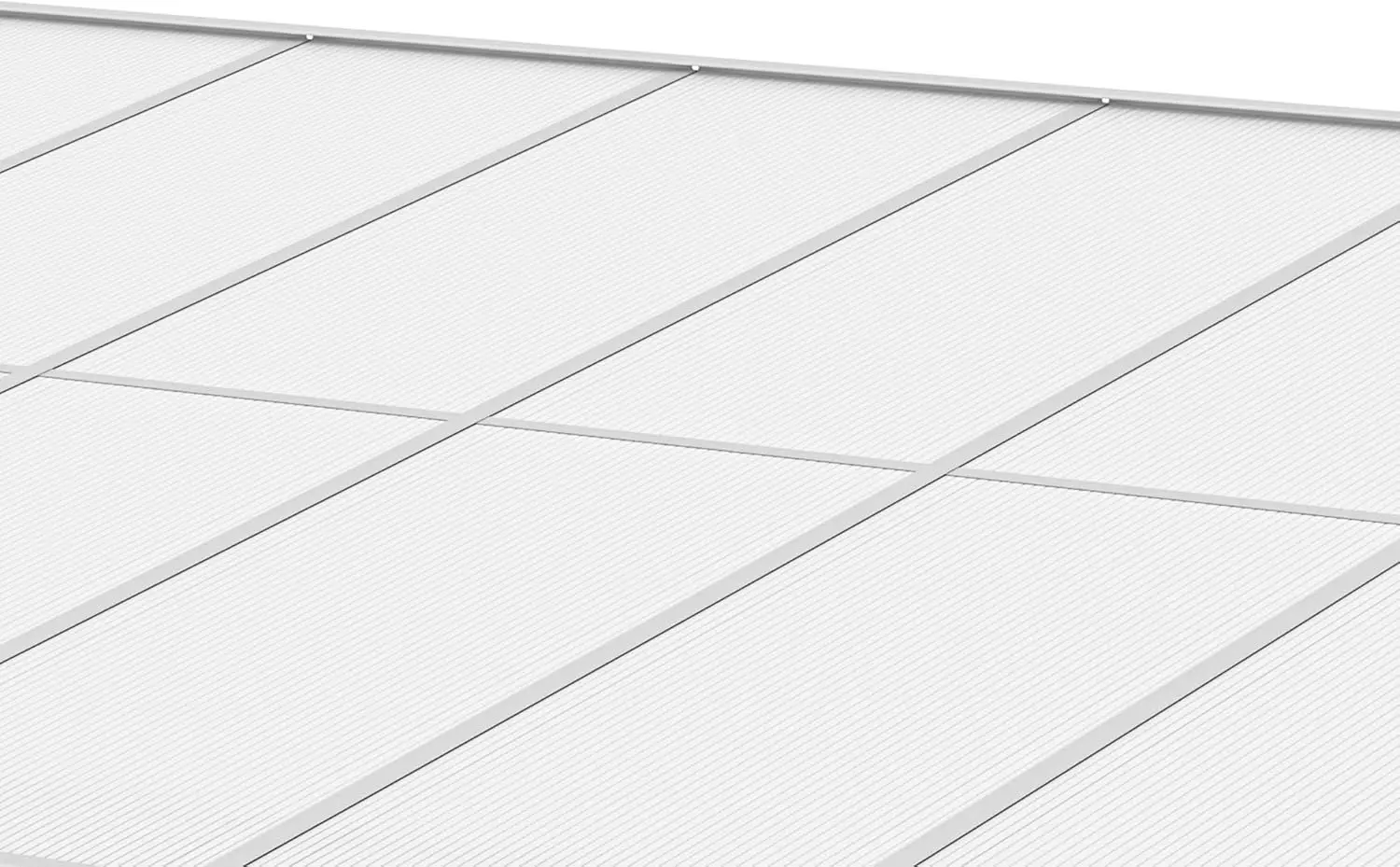 Pergola en aluminium blanc 5x3 m adossée vue 7