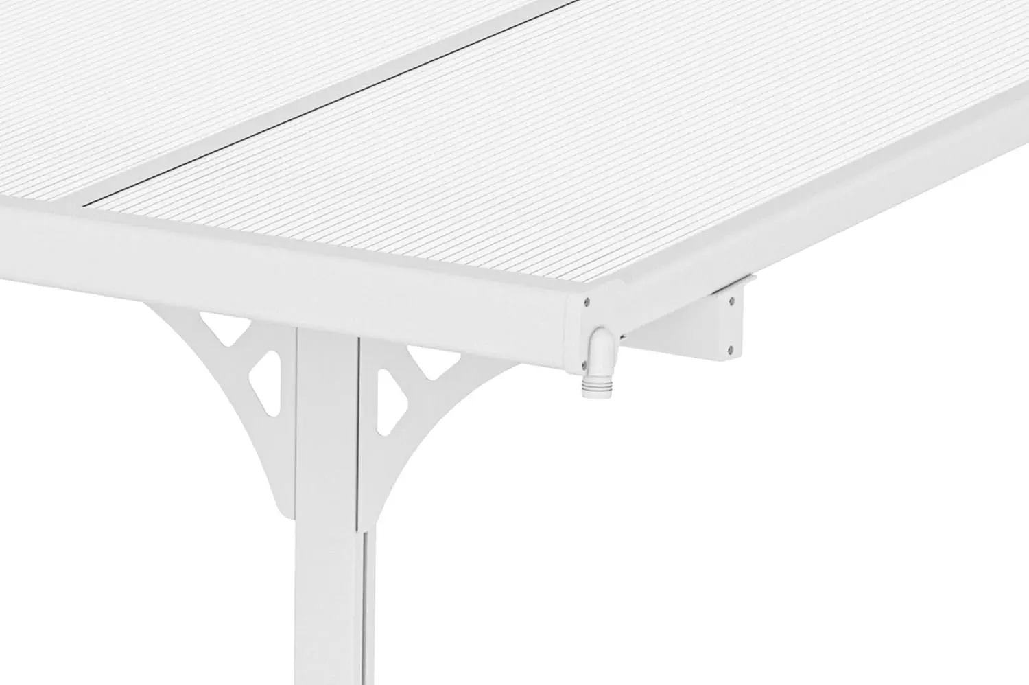 Pergola en aluminium blanc 4x3 m adossée vue 6