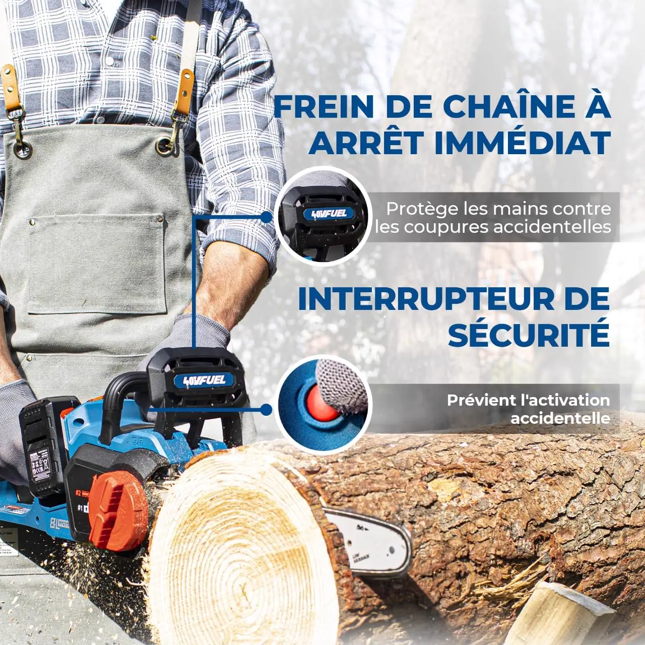 Tronçonneuse thermique en bois 2x4 m vue 6