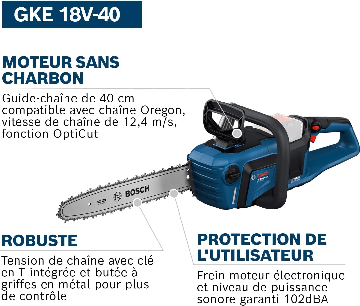 Tronçonneuse électrique en bois vue 3