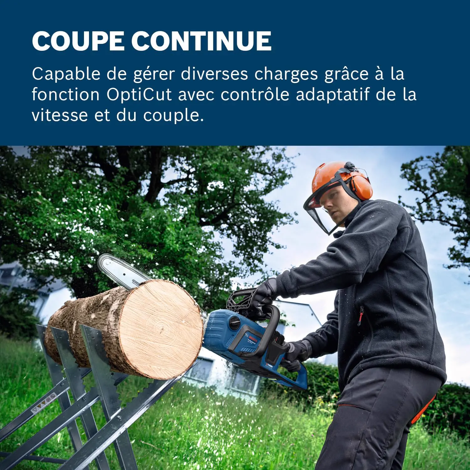 Tronçonneuse électrique en bois vue 4