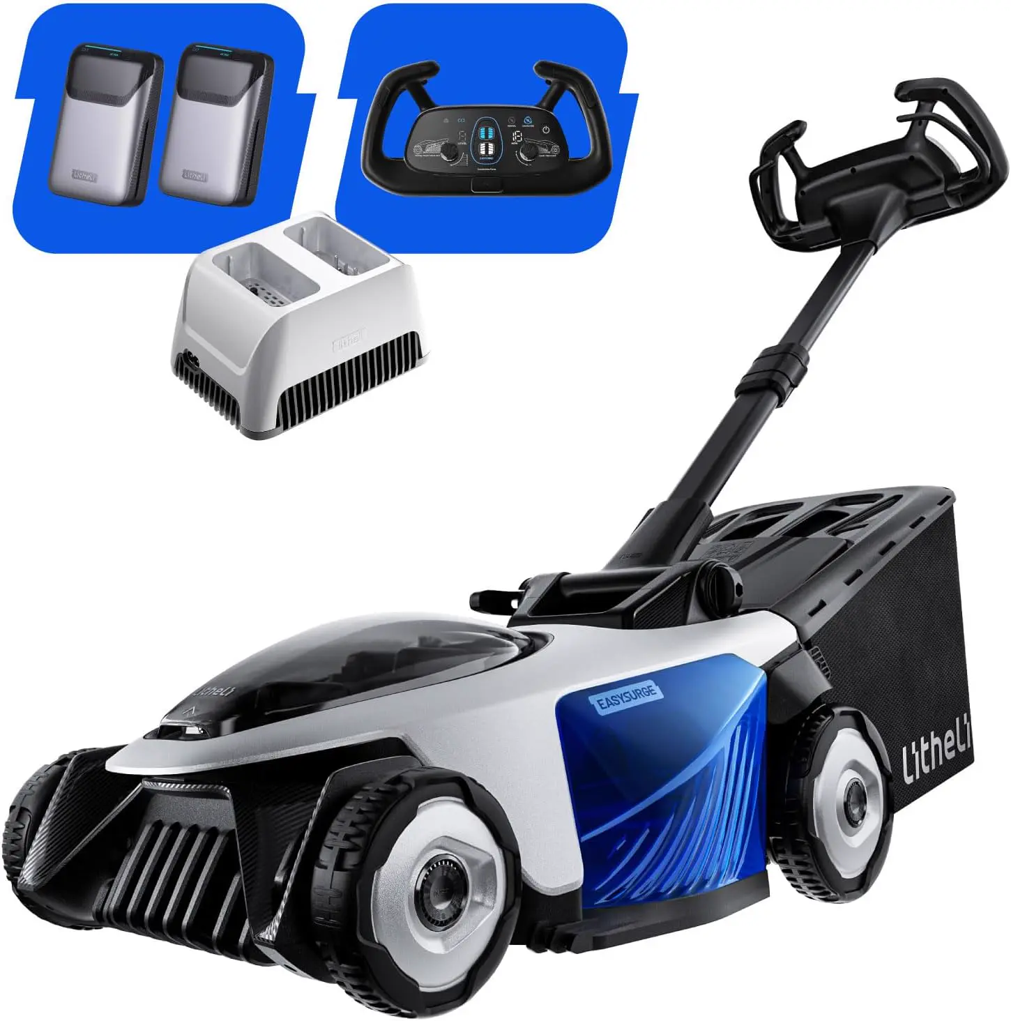 Litheli Easysurge Tondeuse à Gazon sans Fil 43cm