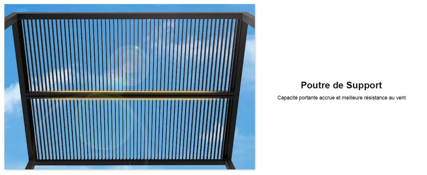 Pergola en aluminium gris 4,8x3 m — contenu détaillé 5