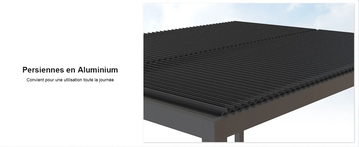 Pergola en aluminium gris 4,8x3 m — contenu détaillé 6