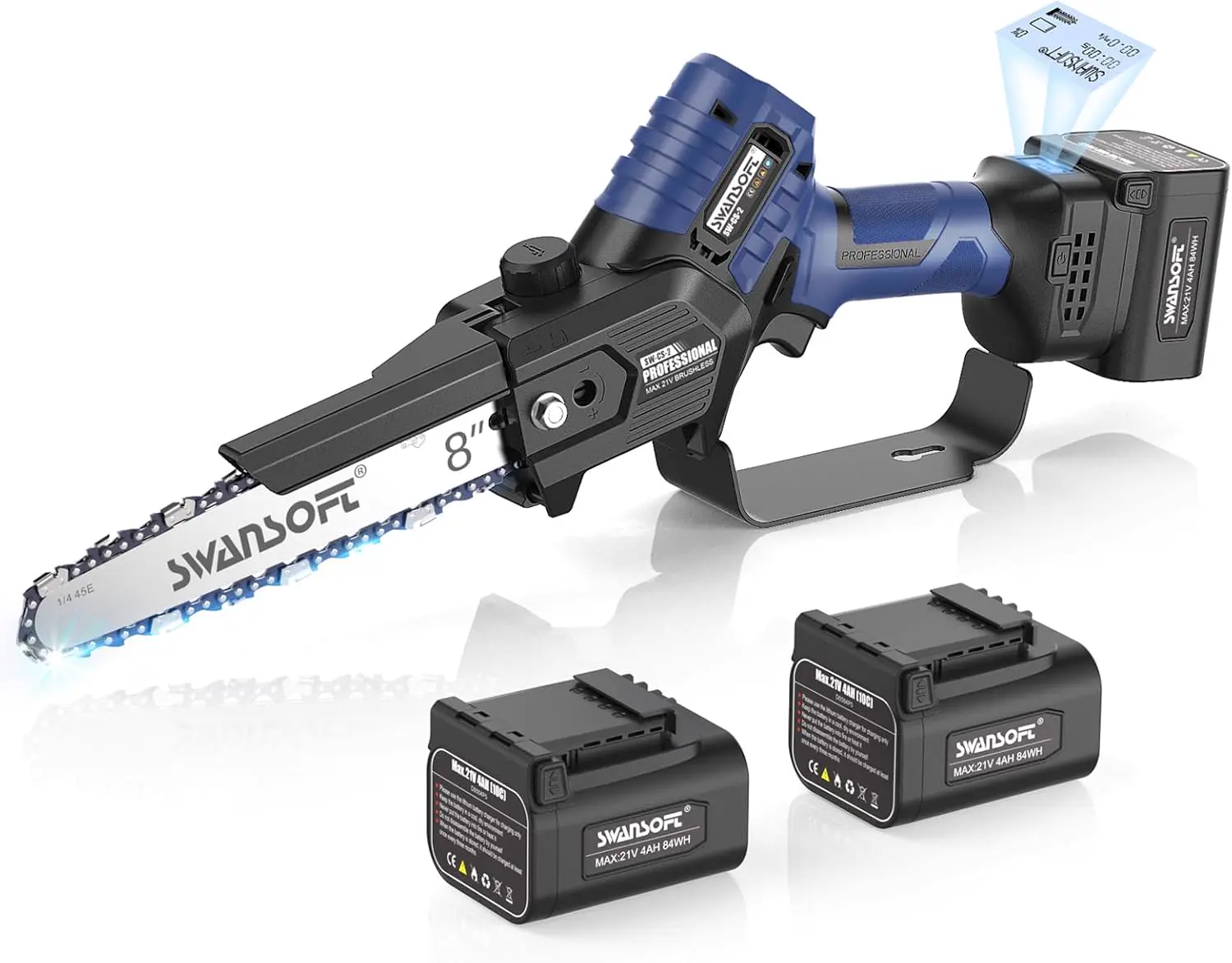 Tronçonneuse à batterie 8 pouces avec lubrification automatique