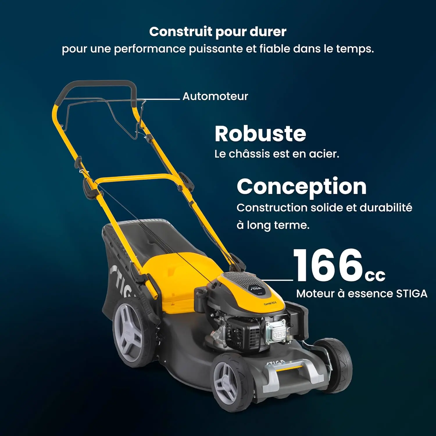 Tondeuse autoportée STIGA Combi 53 S Tondeuse Thermique vue 2