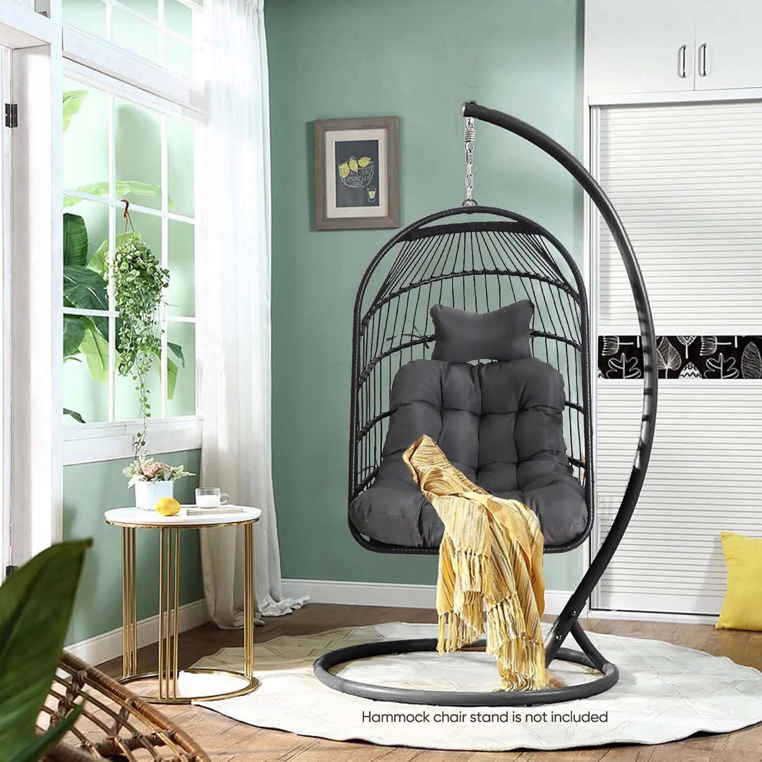 Fauteuils suspendus en rotin vue 3