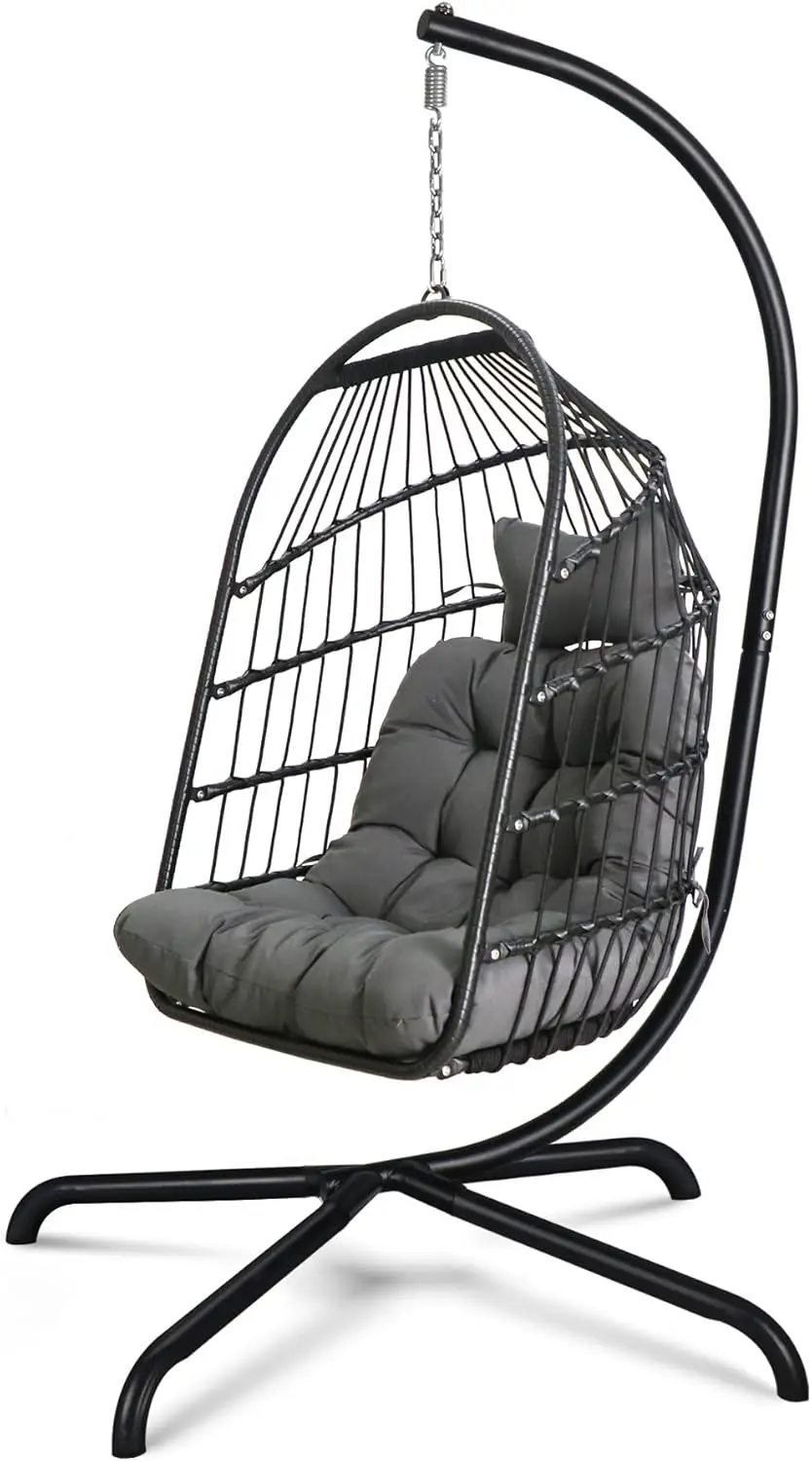 Chaise en Forme d'œuf avec Support et Coussin Ultra Solides Chaise