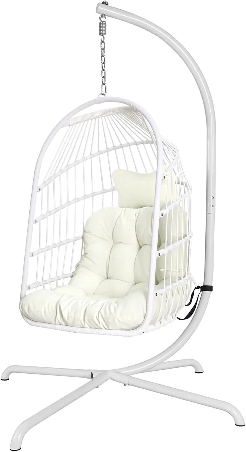 Chaise en Forme d'œuf avec Support et Coussin Ultra Solides Chaise
