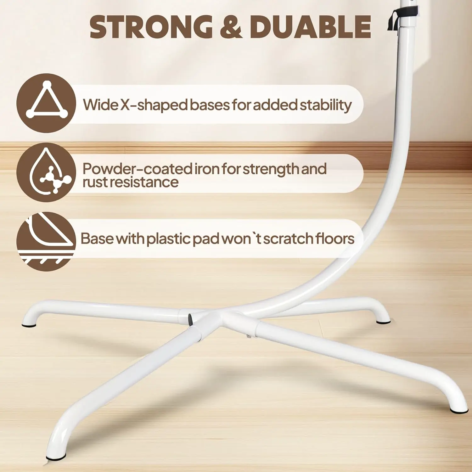 Fauteuils suspendus en rotin blanc vue 5