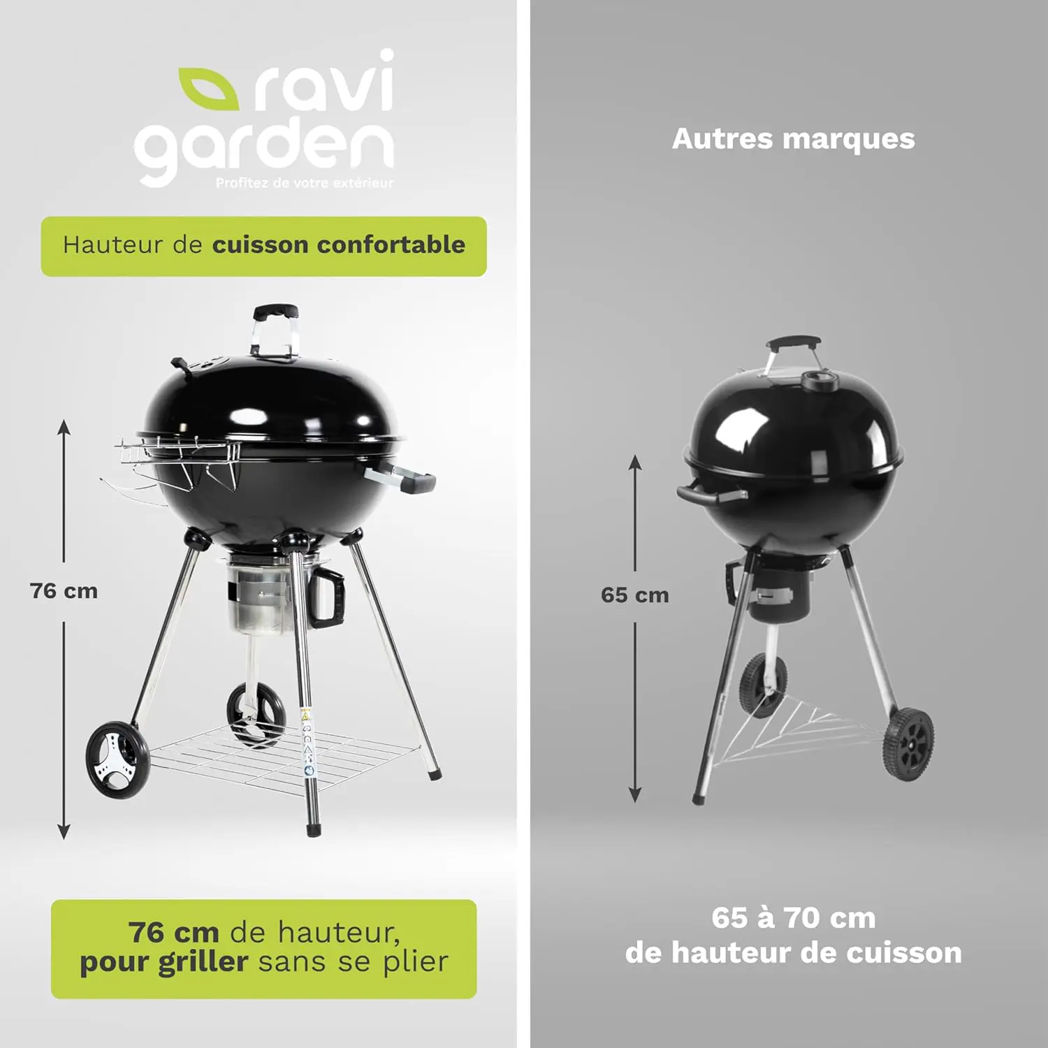 Barbecue à charbon 12 places en bois vue 2