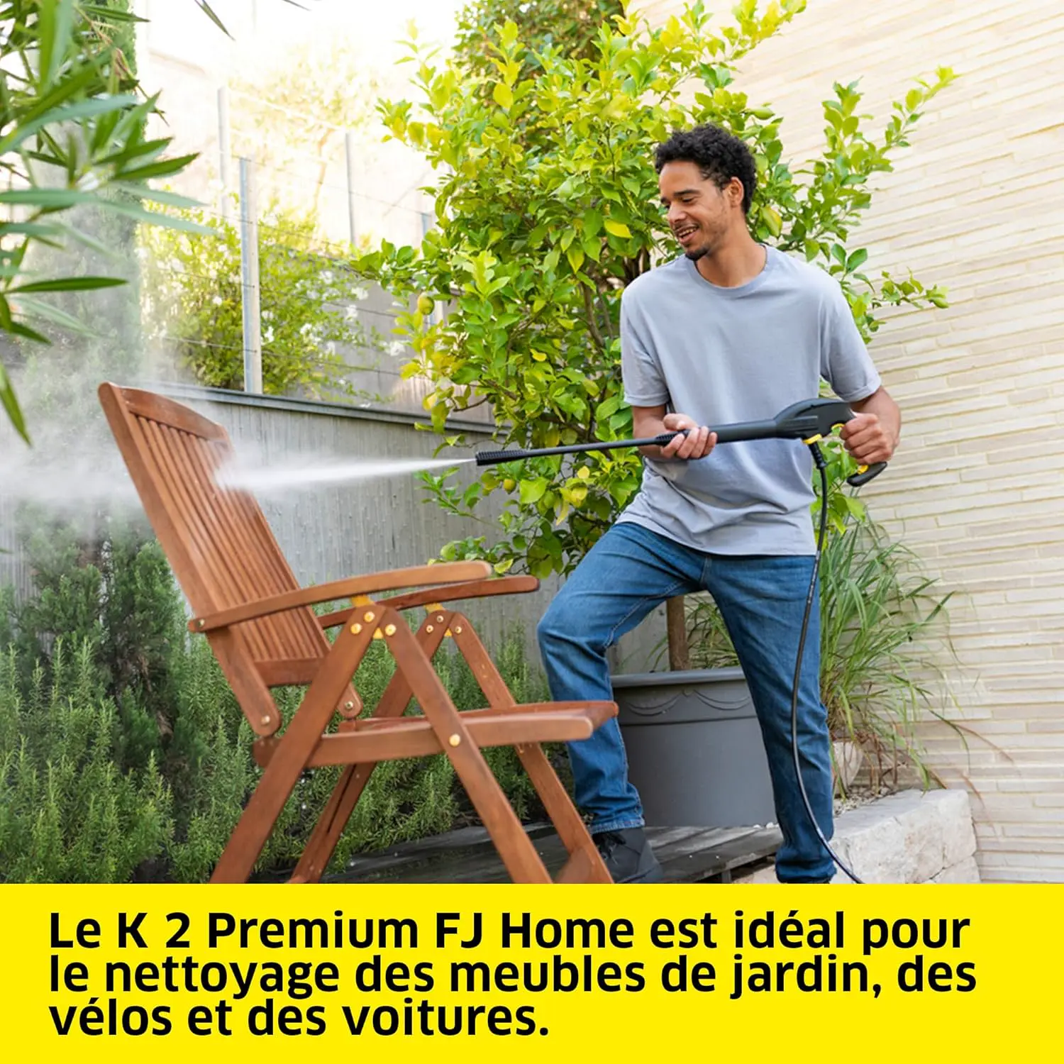 Nettoyeur haute pression noir vue 2
