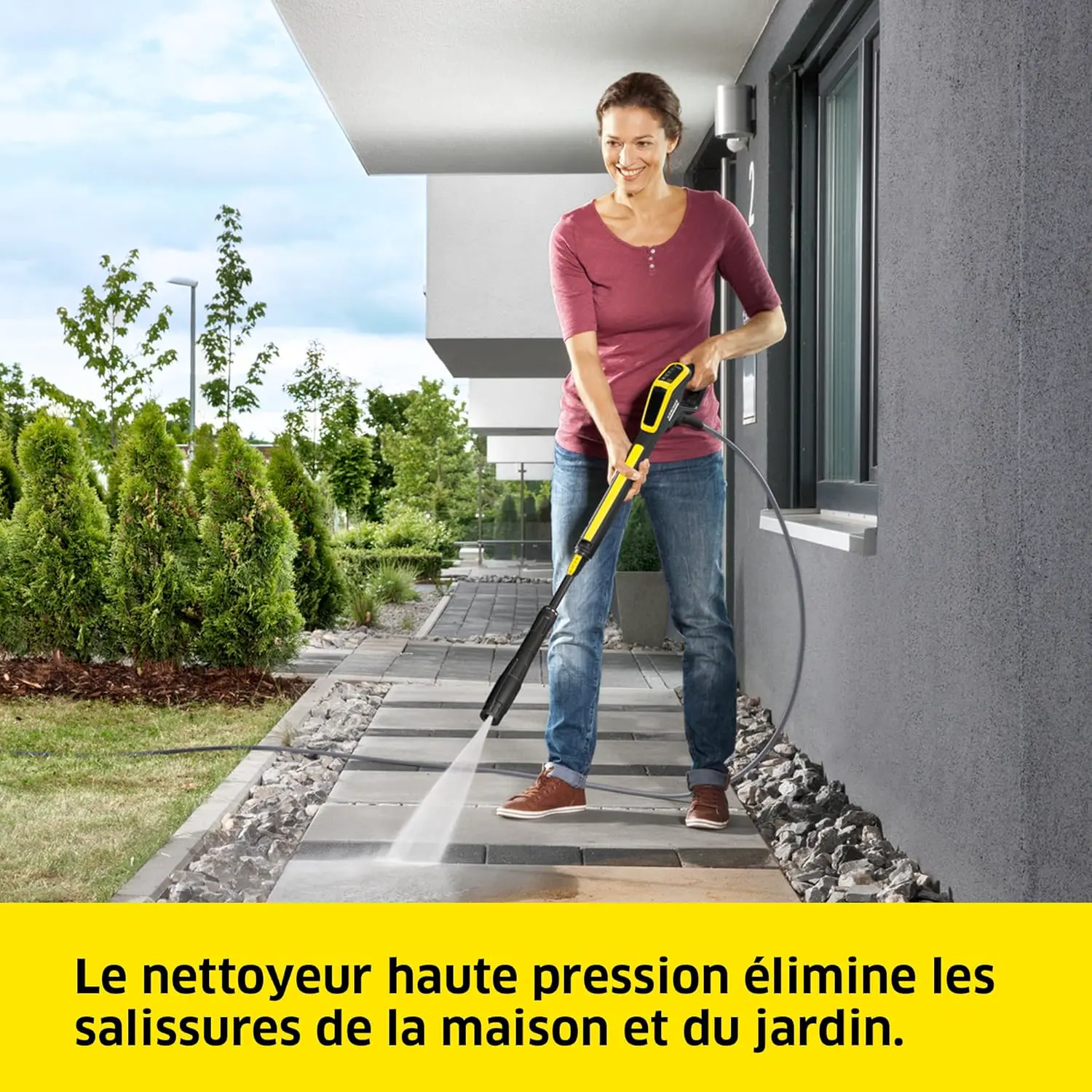 Nettoyeur haute pression en aluminium noir vue 2