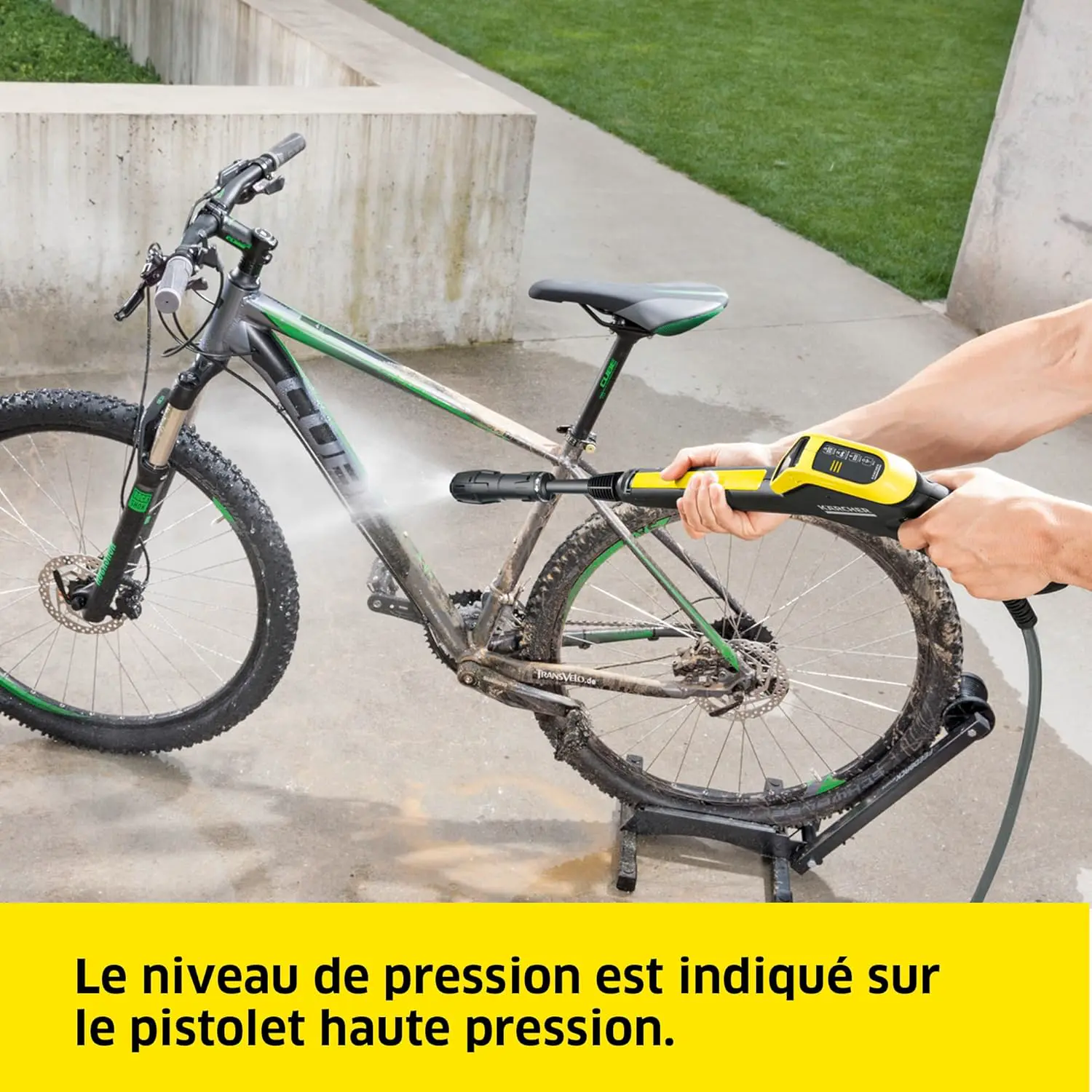 Nettoyeur haute pression en aluminium noir vue 3