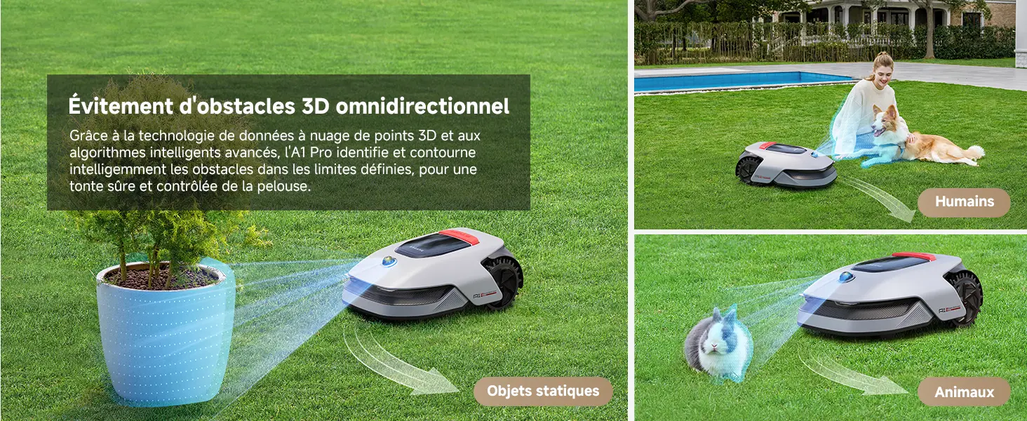 Robot tondeuse DREAME A1 Pro Robot Tondeuse sans Fil Périphérique — contenu détaillé 11