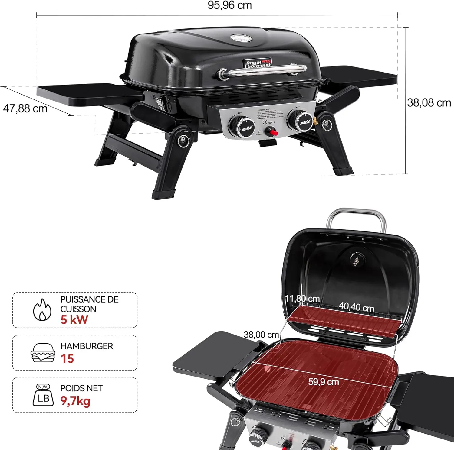 Barbecue à gaz en métal 2x2,5 m vue 3