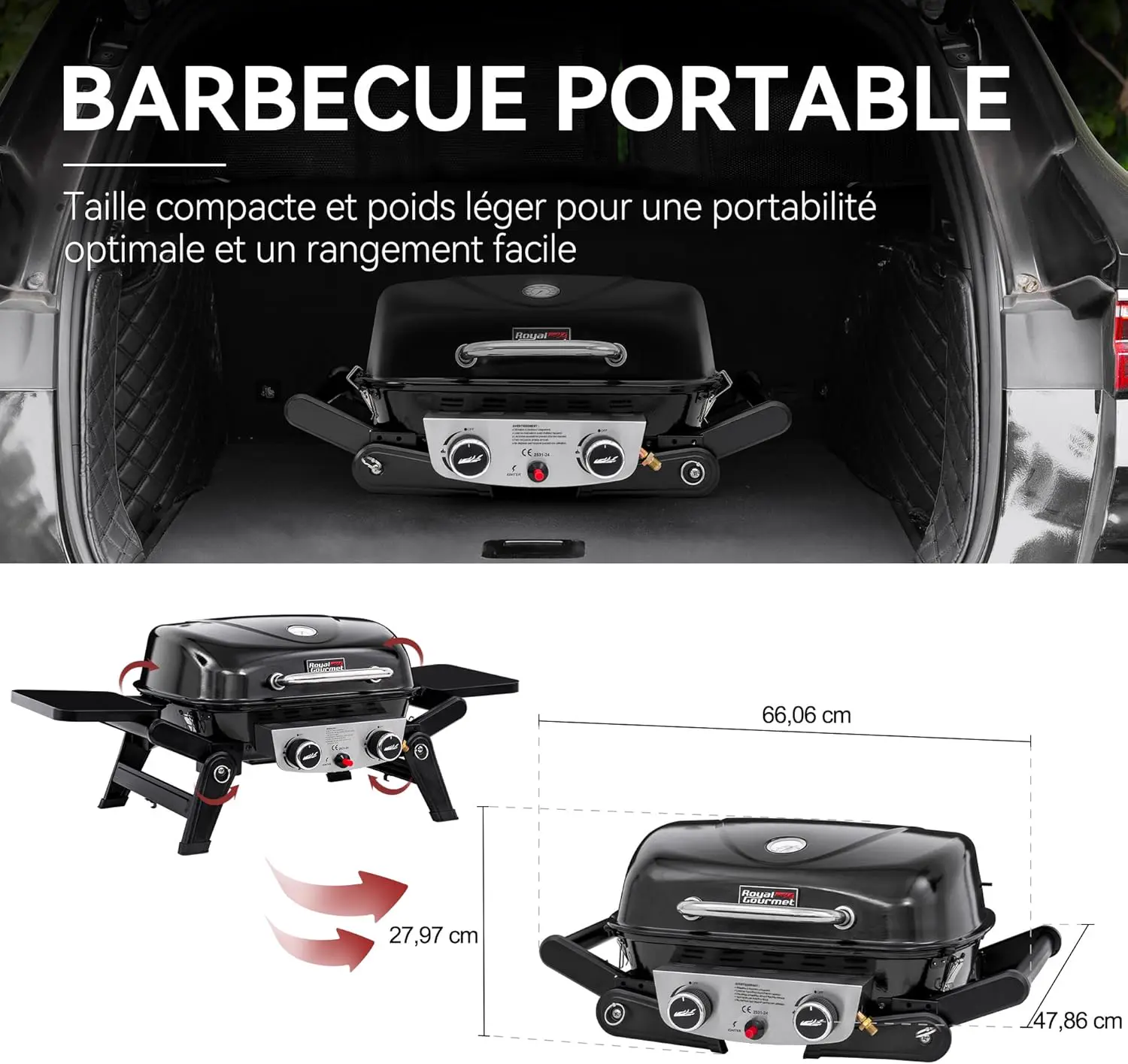 Barbecue à gaz en métal 2x2,5 m vue 4