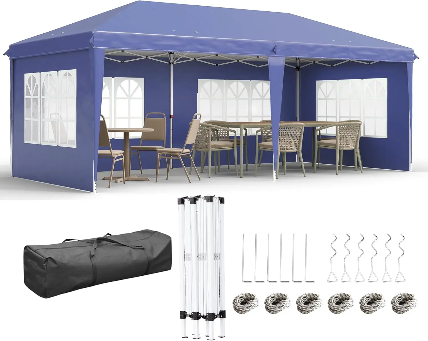 Outsunny Tonnelle de Jardin extérieure Pop-up Pliante