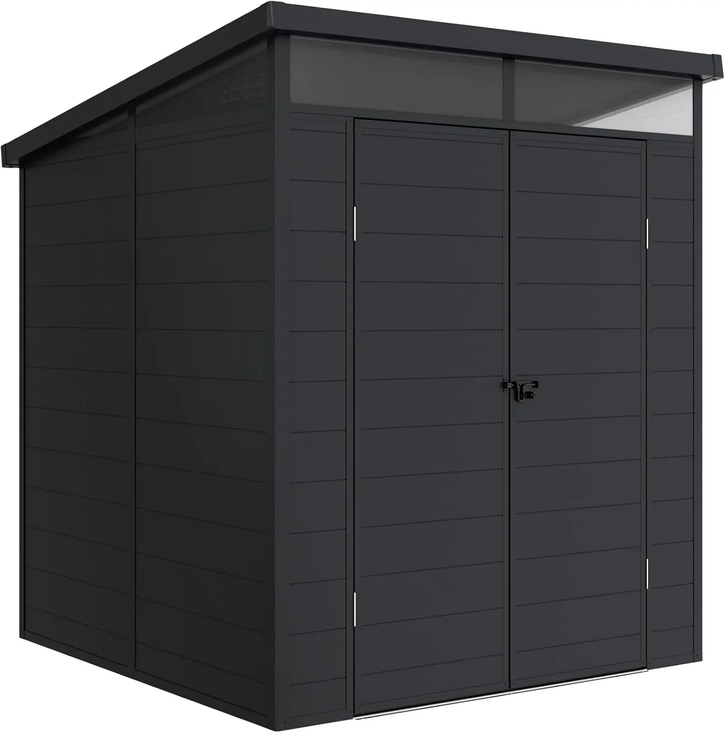Abri de jardin en résine ou composite en résine anthracite 3,7 m² vue 2