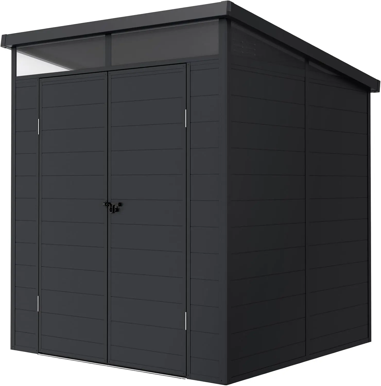 Abri de jardin en résine ou composite en résine anthracite 3,7 m² vue 8