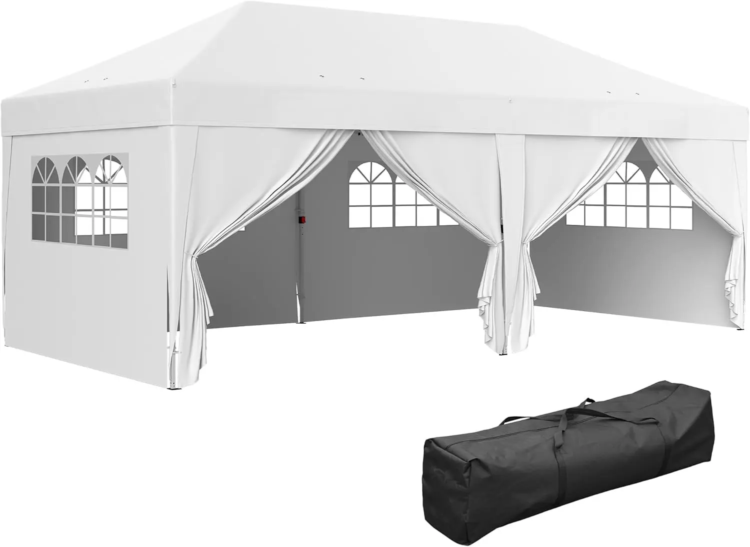 Outsunny Tonnelle de Jardin Exterieur tonnelle Pliante 3 x 6 m Pop-up
