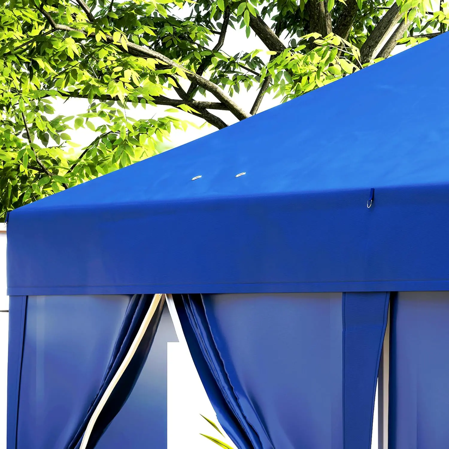 Tonnelle en métal bleu 3x6 m vue 8
