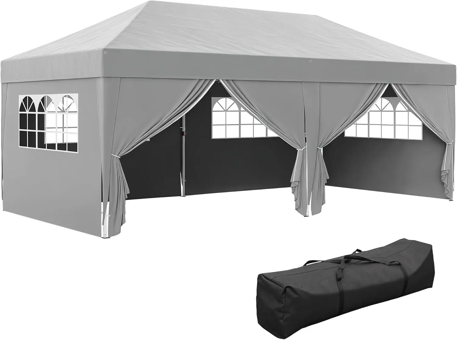 Outsunny Tonnelle de Jardin Exterieur tonnelle Pliante 3 x 6 m Pop-up