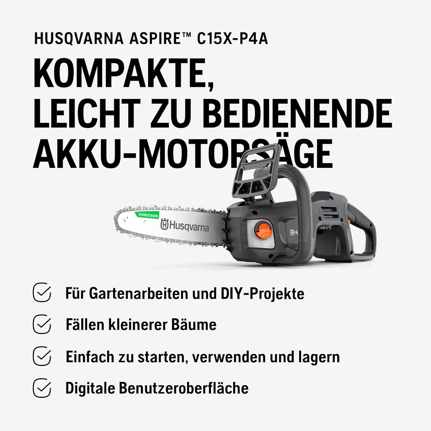 Tronçonneuse à batterie Husqvarna Tronçonneuse sans fil C15X-P4A vue 6