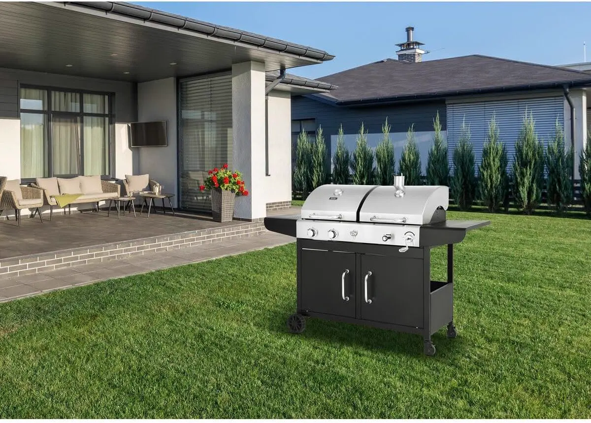 Barbecue à gaz en métal noir 41,5 m² vue 2