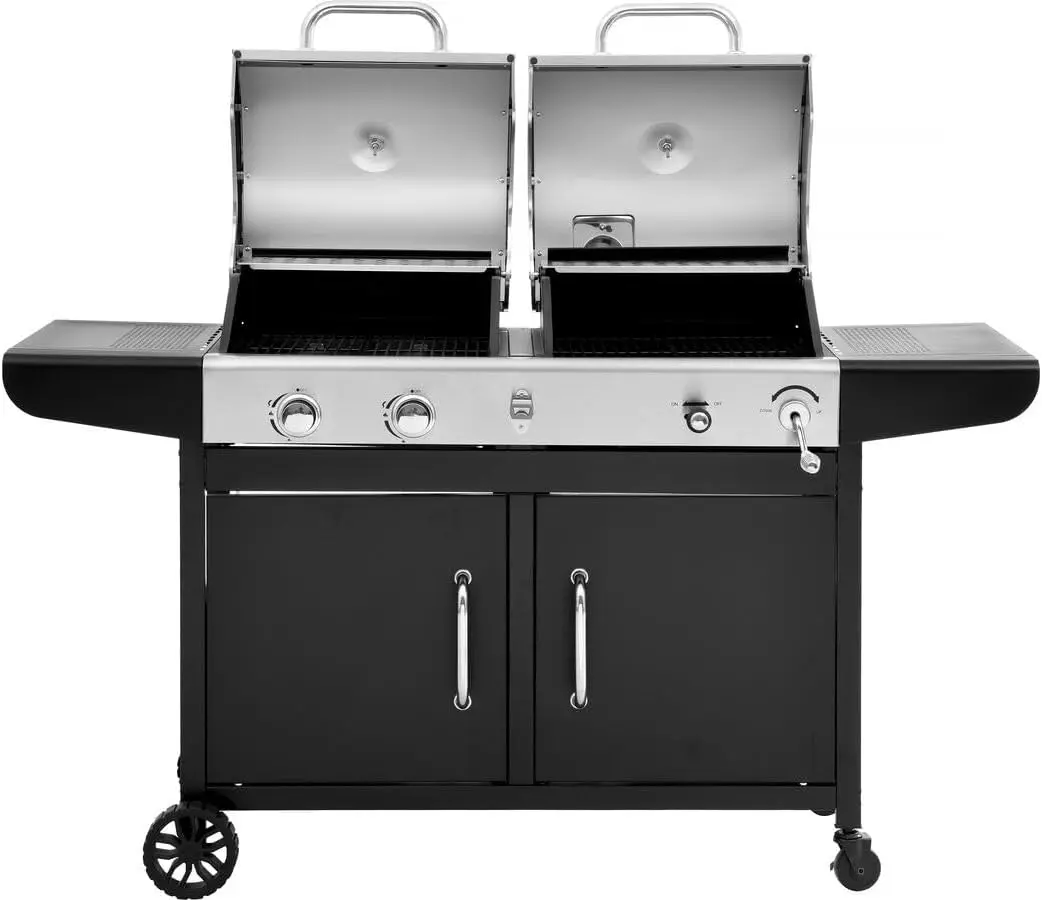Barbecue à gaz en métal noir 41,5 m² vue 4