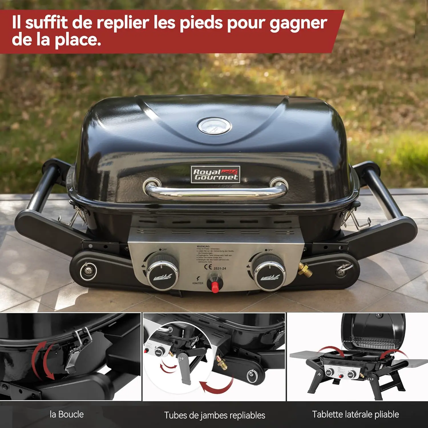 Barbecue à gaz en métal vue 7