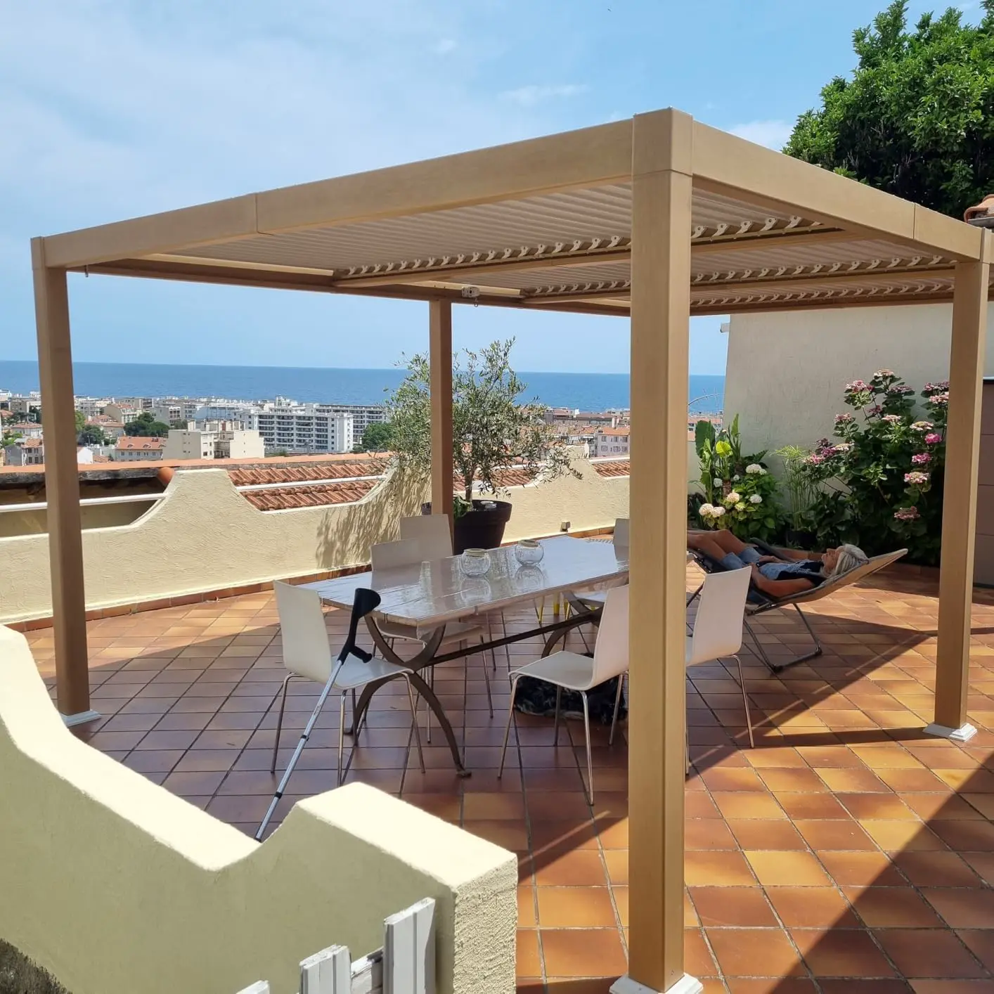 Pergola en aluminium 3,5x6,35 m vue 2