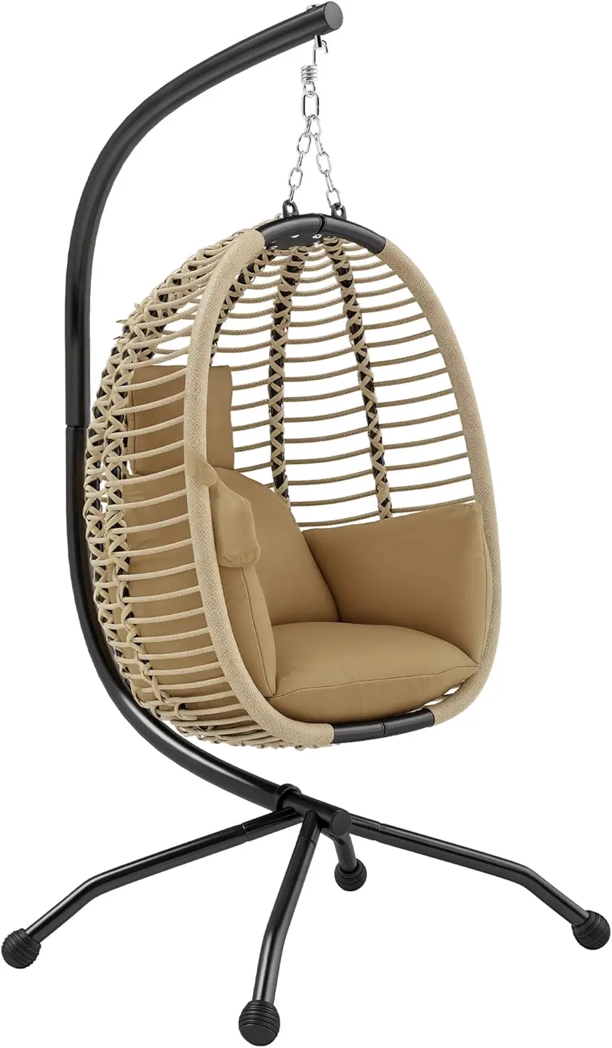 Outsunny Fauteuil œuf Suspendu balancelle Pliante avec Coussin