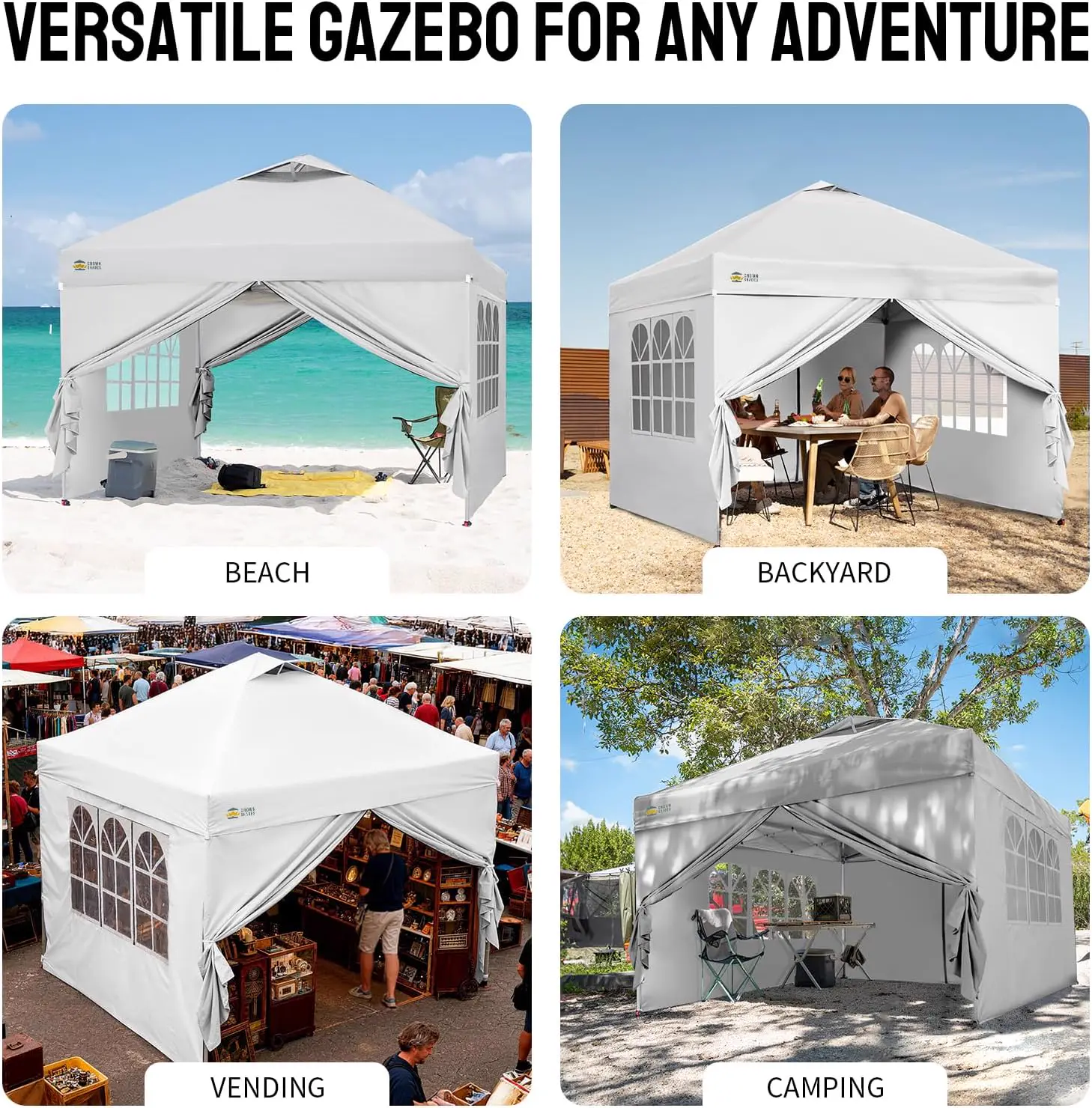 Tonnelle blanc 3x3 m vue 8