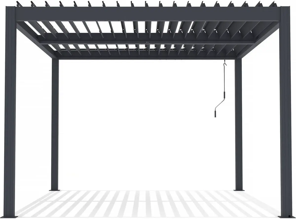 Pergola bioclimatique en Aluminium Windsor - 3 x 4 m - Anthracite