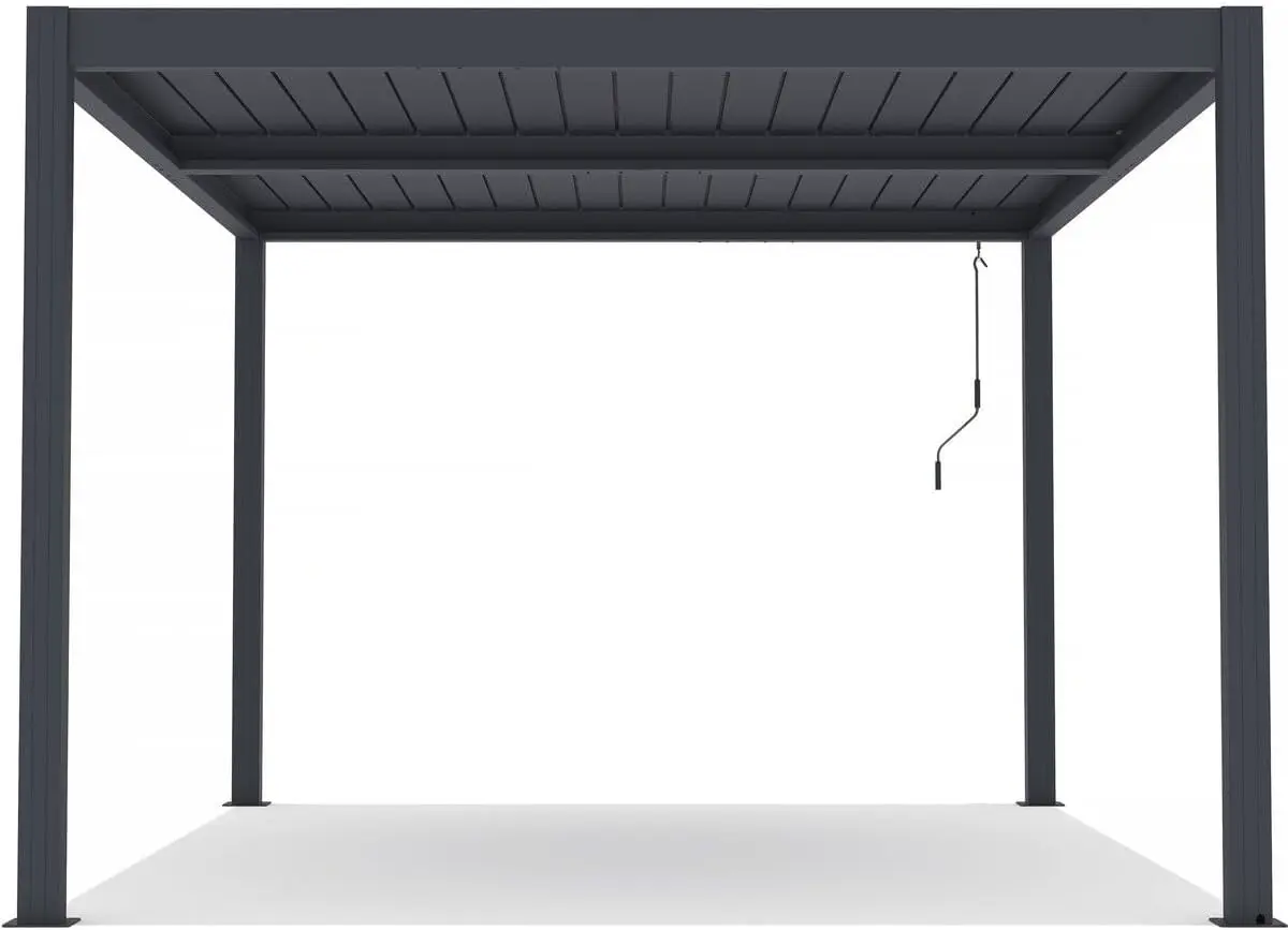 Pergola en aluminium anthracite 3x4 m vue 5