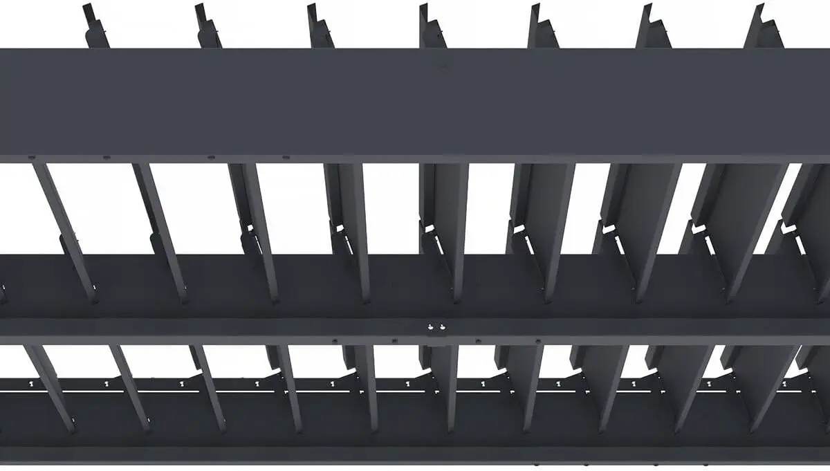 Pergola en aluminium anthracite 3x4 m vue 6
