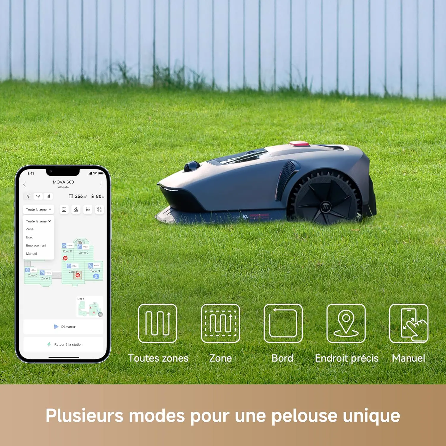 Tondeuse autoportée MOVA 600 Kit avec 81 Lames vue 7