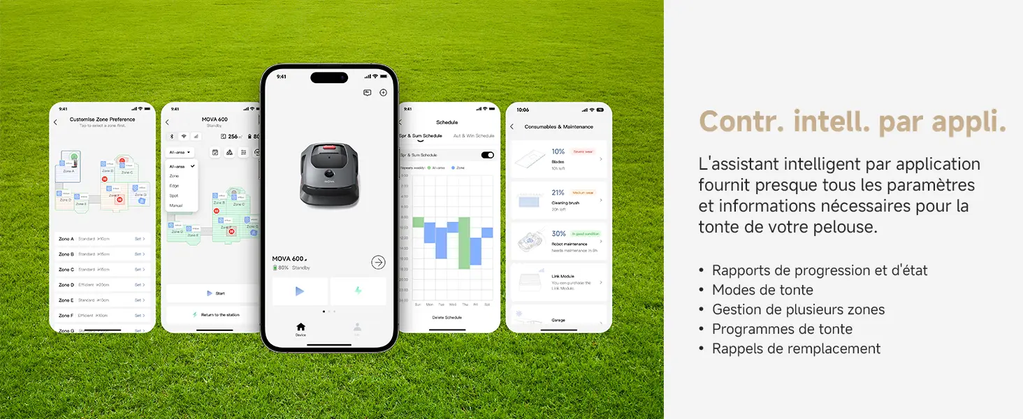 Tondeuse autoportée MOVA 600 Kit avec 81 Lames — contenu détaillé 13