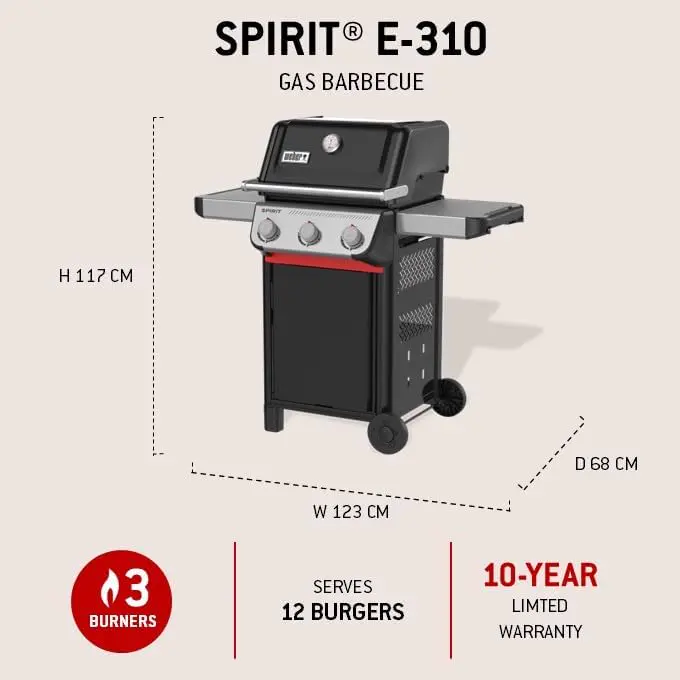 Barbecue weber 5 places en aluminium noir 51 m² vue 5